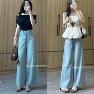 [REAL PHOTO] QJOR2M 2-COLOR WIDE-LET JEANS