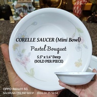 5.5" CORELLE USA PASTEL BOUQUET MICROWAVABLE SAUCER / MINI BOWL • JAPAN SURPLUS