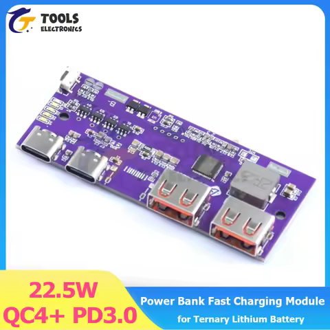 22.5W Power Bank Fast Charging Mobile Power Module QC4+ PD3.0 Type-C USB Charging Module for Ternary
