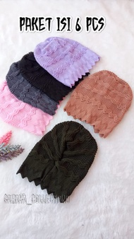 PROMO PAKET 6 PCS CIPUT RAJUT ANTEM NINI - CIPUT DALAMAN KERUDUNG / INNER BANDANA HIJAB MUSLIM / SON