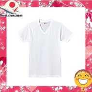 [Hanes] Short-sleeved T-shirt (3 discs) Easy to dry Dry feel V-neck Blue label Men's【Direct from Japan】
