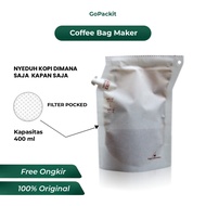 Coffee Bag Maker 400 ML, Portable Coffee Brewer Bag with Pocket Filter