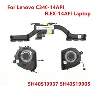 For 4 91 New/Orig Lenovo C340-14Api Flex-14Api Laptop CPU GPU Fan Heatsink Assembly 100% Test OK