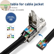 Strongaroetrtr 1Pcs RJ45 Shielded Toolless Modular Termination Plug RJ45 Cat8 Cat7 Cat6A Connector 2