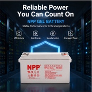 (Ready Stock in Malaysia) NPP Solar Gel type DEEP CYCLE Battery NPG12-100AH 12V 55AH/100AH/120AH