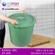 Numan - Ember Air Plastik Besar 60 Liter Dengan Tutup