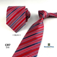! Red Silk Necktie, Red Stripe Tie, Red Tie, Red Necktie, Stripe Necktie, Neckties Neck tie for men