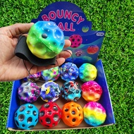 Cross-Border Moon Stone Bouncy Ball with Rope Rebound Wrist Ball Bouncy Ball Children Bouncy Ball Ca