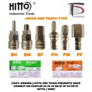 [100% ORIGINAL] HITTO ONE TOUCH PNEUMATIC QUICK CONNECT AIR COUPLER 20 30 40 SM SF SF PH PM PF *NITT