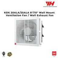 KDK 20ALA 8" | 25ALA 10" Wall Mounted Ventilation Fan | Exhaust Fan