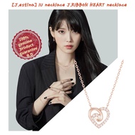 [Jestina] IU necklace J.RIBON HEART necklace (JJI1NQ1BF452SR420)(NO165), IU necklace, IU sponsored, Korean necklace, High quality jewelry,J estina