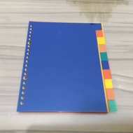 Plastic Divider / Binder Divider 10 Colors Plastic A5 (20 lb) & B5 (26 lb)19 File Divider File Organ