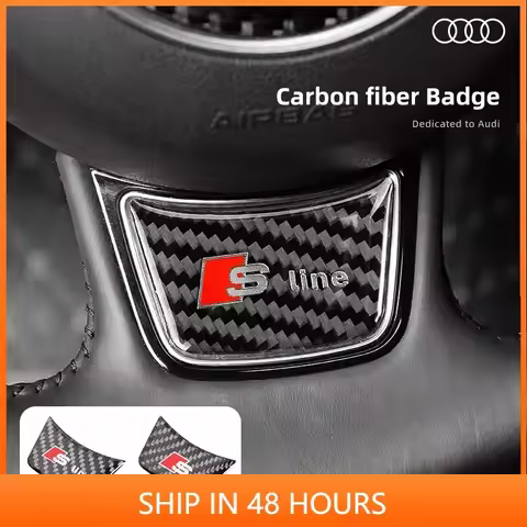 Auto Steering Wheel Sticker for Audi Sline RS S3 A7 A1 A5 A4 A3 B7 Q7 TT A6 Q5 B8 Q3 80 R8 A8 C7 B5 