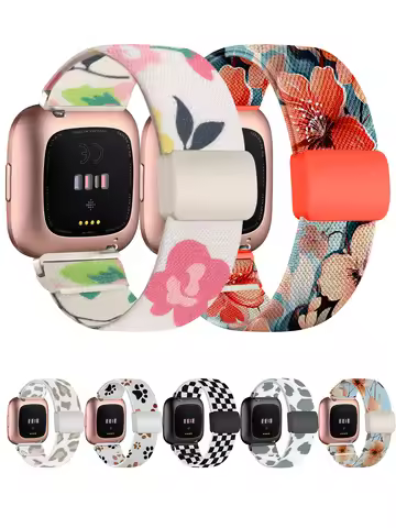 Patterned Nylon Strap, Suitable For Fitbit Versa 3/Versa 4, Adjustable Strap, Suitable For Fitbit Se