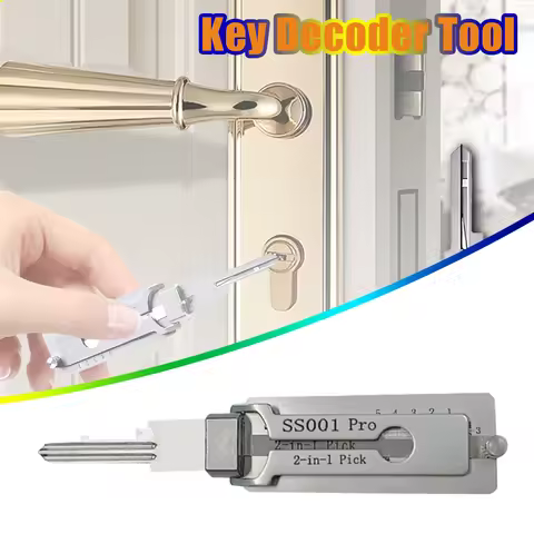 Professional Auto Key Decoder Tool 2 in 1 Lishi Gauge for KW1 KW5 SC1 SC4 Blades Car Locksmith Tools
