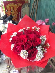 bunga mawar merah / buket mawar merah / bunga mawar asli