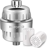 HOPOPRO NBC News Recommended Brand 18 Stages Shower Filter Set, High Output Universal Shower Head Filter Combo Water Softener Remove Chlorine Fluoride Heavy Metals Sediments Impurities