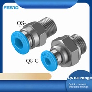FESTO FESTO Straight-through Quick Plug Connector QS-G1/8-G1/4-G3/8-G1/2-4-6-8-10-12-16