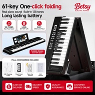 (Local Stock | COD) BETSY B151 61 Keys Foldable Portable Piano Keyboard for Children & Beginners