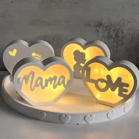 Last-Minute Mother's Day Gift Custom Portrait Silicone Mold Heart Quick Cast Plaster/Resin Craft for