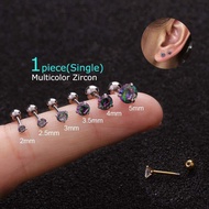 1PCS Stainless Steel Lobe Helix Tragus Piercing Earring
