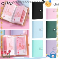 OLINI 100 Envelopes Money Saving Challeng, PU Save Money Mini Binder Savings Challenge, Funny Reusab