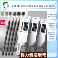 Combo of 6,12 Deli S998- 2B 4B 6B 8B premium sketching pencils - For professional art Sketch drawing