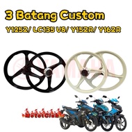“Terbal” Enkei 3 Batang Custom Sport Rim Y15ZR Y16 Abs Y15 3 Batang Custom Hub Hitam Putih 1.6x17 LC