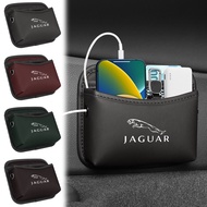 1pcs Durable Leather Car Mobile Phone Bag Car Logo Seatback Coin Card Organizer for Jaguar XEL F-TYP