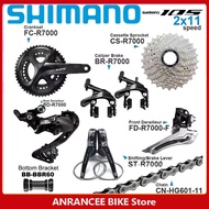 Shimano 105 R7000 Groupset 2x11 Speed Kit Road Bike R7000 Crankset Front Derailleur Rear Derailleur 