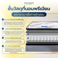 SOLOMON ที่นอนพ็อกเก็ตสปริง Pluto + เตียงนอนOlivia ขนาด 6 ฟุต เตียงสีเทา+ที่นอน One