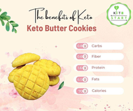 KETO BUTTER COOKIES BREAD Lowcarb Gluten free and Sugar free Safe for diabetic Ready to eat  10pcs p