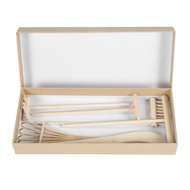 Mini Japanese Garden Rake Bamboo Tool Set Wooden Sand Play Therapy Toy Kit for Spiritual Peace Medit