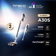 Tineco A30S Cordless Stick Vacuum Cleaner | 160W Suction | 60 Mins Runtime | 1L Large Dustbin | Zero