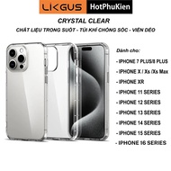 Ốp lưng nhám chống sốc cho iPhone 16 15 14 13 12 Pro Max iP 14 15 Plus hiệu Likgus Fosted Transparen