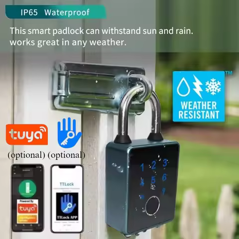 TTlock/Tuya Smart Lock Door Biometric Fingerprint Padlock Password IC Card APP Unlock Electronic Loc