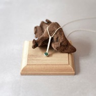 簡約手製刻面寶石祖母綠頸鏈 // 天然寶石 // 五月份生日石