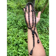 Tasbih teras gemunggal + kemuning hitam saiz 10mm (99biji)