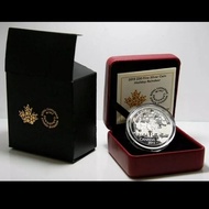 Silver Canada HOLIDAY REINDEER with 5 crystal (Unit)-1Oz FINE SILVER COIN