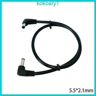 KOKO DC5521 to DC5521 Cable Cord 18AWG Twin Male DC5 5mmx2 1mm Right Angle Wire Line