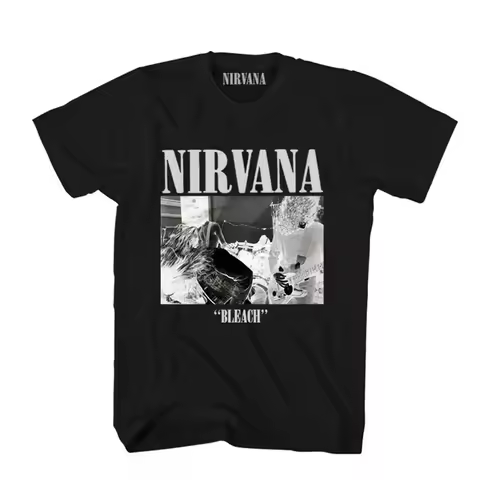 Nirvana Rock Band Short Sleeve T-Shirt Kurt Cobain Punk Style Cotton Slim Fit Youth Summer Casual Pr