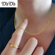 Authentic kwintas 18k gold pawnable necklace womens O-line chain does not fade versatile universal c
