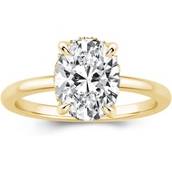 1.5ct/5.5ct Oval Cut Engagement Ring for Women,Cubic Zirconia Promise Ring in Sterling Silver