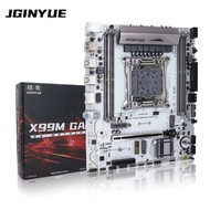 JGINYUE X99 เมนบอร์ดLGA 2011-3 รองรับXeon E5 V3 V4 CPUและDDR4 RAMหน่วยความจําM.2 NVME SATA WIFI X99M