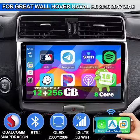 Car Radio Android 15 For GREAT WALL Hover Haval H6 2016 2017 2018 Tesla Model 3 Accessories Mercedes
