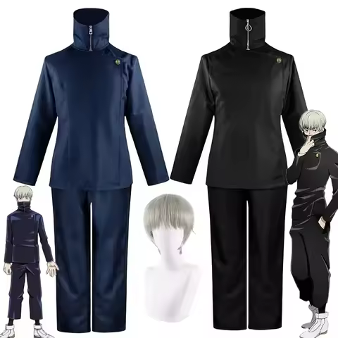 2026 New Anime Jujutsu Kaisen Toge Inumaki Cosplay Costume Wig Top Pants School Uniform Men Women