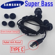AKG Headset Samsung TYPE C / TIPE C Hitam Super Bass Original For Samsung Galaxy A80 A90 A91 Note