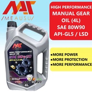 MEAUSU HIGH PERFORMANCE MANUAL GEAR OIL SAE 80W90 API GL5/LSD ( 4L ) MINYAK GEAR MANUAL TRANSMISSION