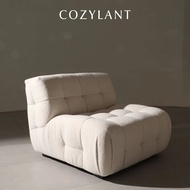 Cozylant Cosmo Fabric Sofa / 1 Seater Sofa / 3 Seater Sofa / White Orange / Modular Sofa /Minimalist