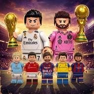 Football Club Custom Mini Figures Messi Ronaldo Neymar Kaka Haaland Soccer Building Blocks Bricks As